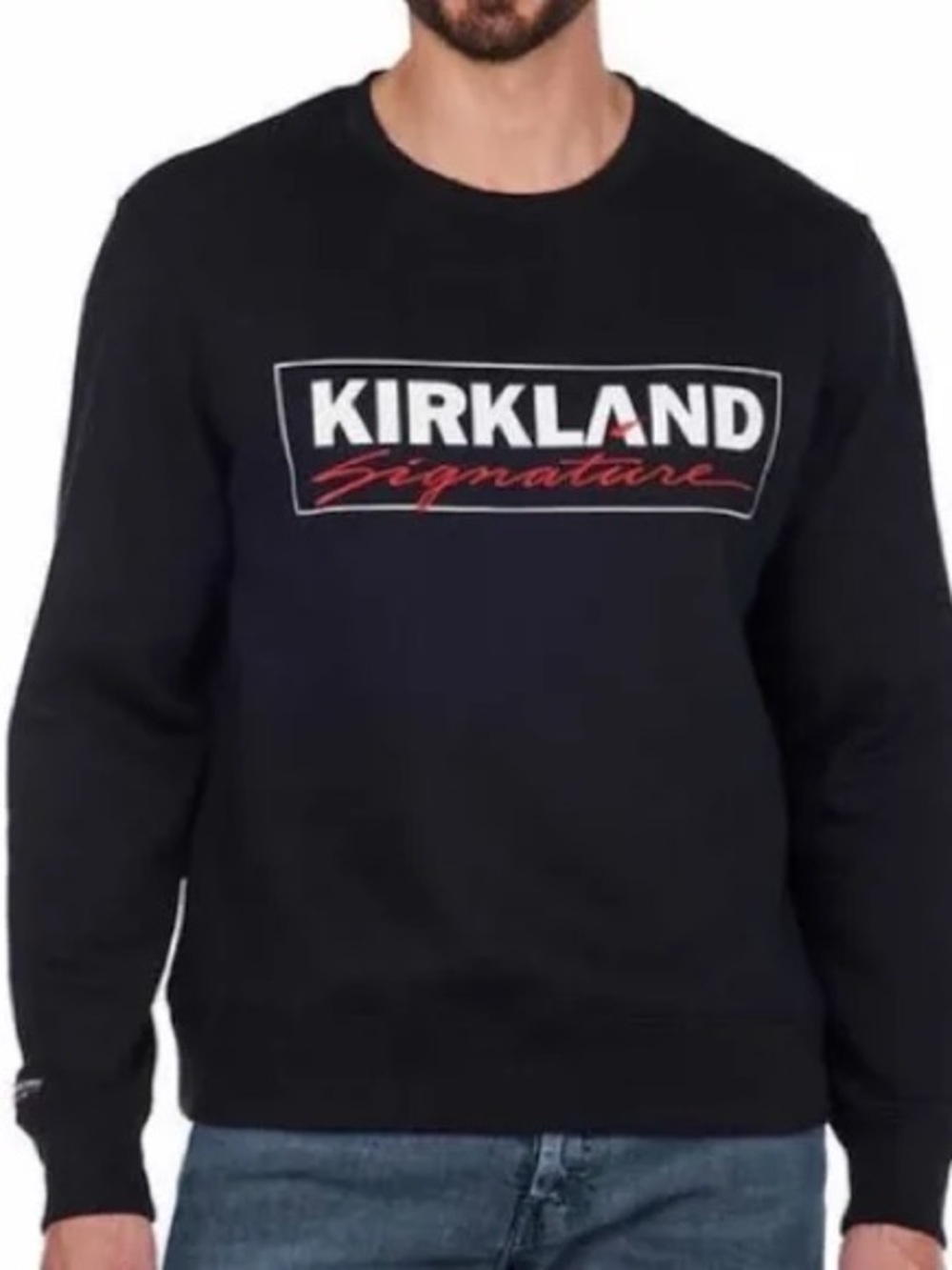 Costco Kirkland Signature Black Logo Crewneck Sweatshirt